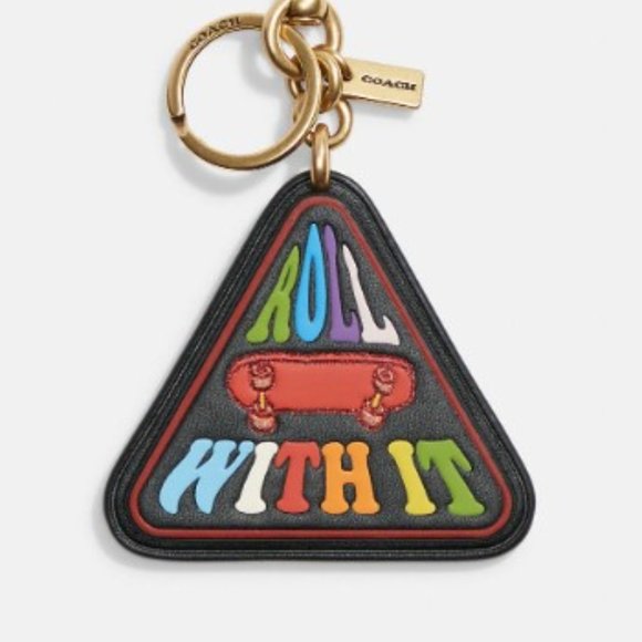 Coach Bag Charm In Rainbow Signature Canvas NWT - Picture 6 of 8